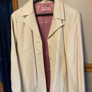 Vintage cream Wilson leather blazer